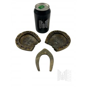 Happiness Set: Three Metal Horseshoes.