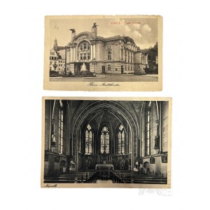 II RP - Postcard City Theater in Torun, Interior of Church/Capel (St. Barbara in Weibern?).