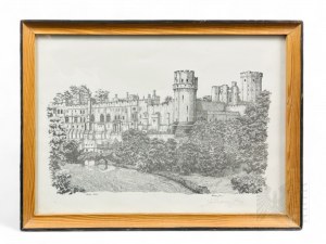 Anthony John (ur. 1960 r.)- Obraz Grafika Warwick Castle, Autograf Autora