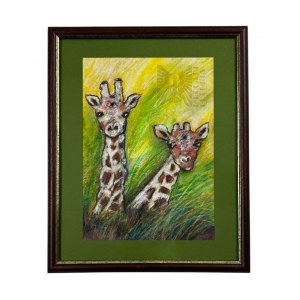 Unknown Artist (20th century) - Painting Let's Stare at You, Oil Pastel on Paper