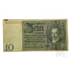 Republika Weimarska - Banknot 10 Reichsmarek