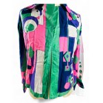 Vintage Polyester Women's Shirt in Geometric Patterns