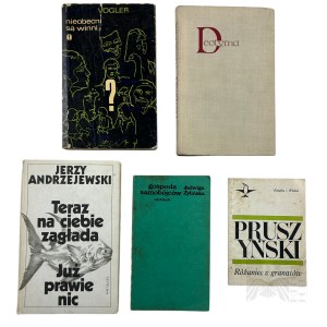 PRL - Zestaw Książek Polskich Autorów: Jerzy Andrzejewski, Ksawery Pruszyński, Deotyma i Inni