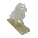 Figurka Lew Z Kamienia - Alabaster? Onyks?