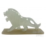 Figurka Lew Z Kamienia - Alabaster? Onyks?
