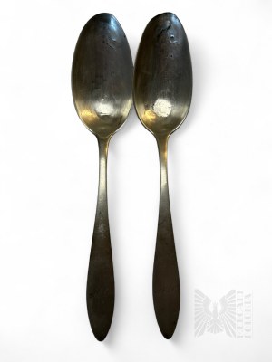[SILVER] Breslau 19th Century - Two Silver (0.750) Spoons, 12 Spoons.