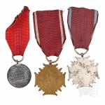 PRL - Zestaw Odznaczeń Małego Milicjanta: Srebrny Krzyż Zasługi, Brązowy Krzyż Zasługi, Medal XXX Lat PRL