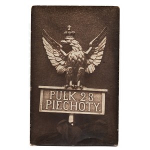 II RP Photograph of the Head of the Banner of the 28th Infantry Regiment (Kaniowski Riflemen) - Lodz.