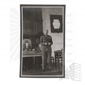 PSZnZ Fotografia Generała Władysława Andersa i Generała Henryka Piątkowskiego w Stowarzyszeniu Polskich Kombatantów - Gen. Henryk Piątkowski