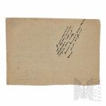 LWP-Dokument w formie Rozkazu Wyjazdu-Stempel Wojsko Polskie Poczta Połowa 84119