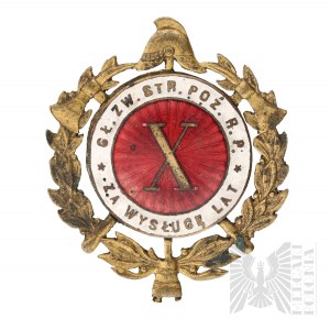 II RP Badge for Meritorious Service of 10 Years Fire Department -.