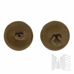 2WW / AWP Two Soldier Buttons with Kurica in Green Paint.