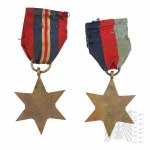 PSZnZ Zestaw Brytyjskich Odznaczeń Gwiazda za Wojnę, Medal Za Wojnę, Gwiazda Niemiec i Francji