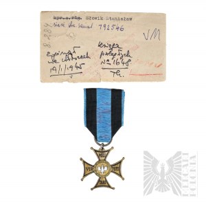PSZnZ Srebrny Krzyż Virtuti Militari (8284) - Słowik Stanisław, Eskadra Specjalna Brindisi. Zginął