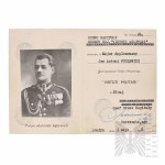 PSZnZ VM IV Klasa - Major Dyplomowany Jan Antoni Fuglewicz Virtuti Militari z Pudełkiem i Legitymacją