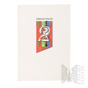 PSZnZ Legitimation of the Badge of the 2nd Battalion of Riflemen In Blanco.