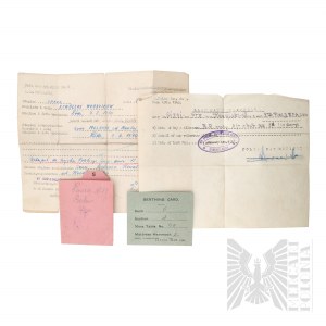 PSZnZ Zestaw Dokumentów z Polskiego Obozu Repatriacyjnego Władysław Kowalski Łódź