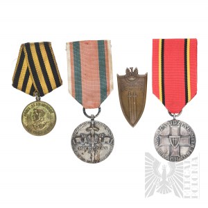 PRL Zestaw 4 Odznaczeń Medal Za Utrwalanie Władzy Ludowej, Medal Za Udział w Walkach o Berlin, Odznaka Grunwaldzka i Medal Za zwycięstwo nad Niemcami w Wielkiej Wojnie Ojczyźnianej 1941-1945