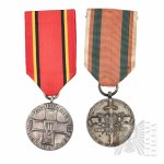 PRL Zestaw 4 Odznaczeń Medal Za Utrwalanie Władzy Ludowej, Medal Za Udział w Walkach o Berlin, Odznaka Grunwaldzka i Medal Za zwycięstwo nad Niemcami w Wielkiej Wojnie Ojczyźnianej 1941-1945