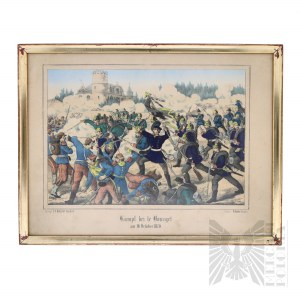 C.F. Dressler Wojna francusko - Pruska 1870 - 71 - Bitwa pod Le Bourgel
