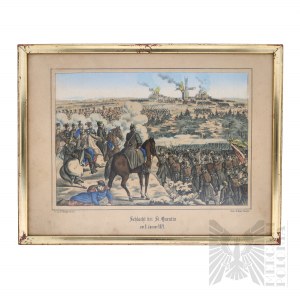 C.F. Dressler Wojna francusko - Pruska 1870 - 71 - Bitwa pod St.Quentin