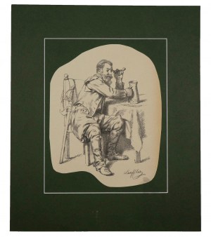 Leopold LOEFFLER (1827-1898), Żołnierz z Winem 1881