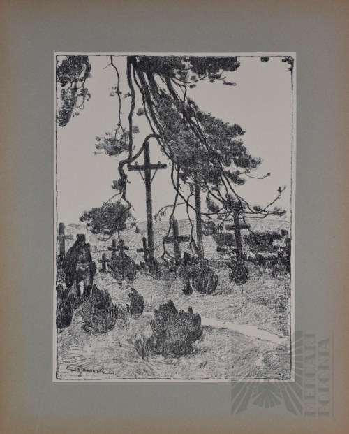 Autolitografii Artystów Legionistów 1935 - Stanisław Janowski - Cmentarz Legionistów w Wołczewsku