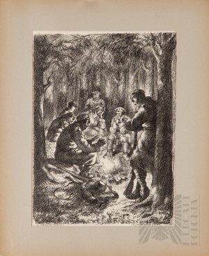 Autolitografii Artystów Legionistów 1935 - Kazimierz Dzieliński “Braterstwo Ognia”Jan Kazimierz DZIELIŃSKI (1894-1955), Braterstwo ognia, 1934