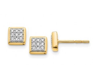 EARRINGS IN GOLD 0.90 GR WITH DIAMONDS ER42586-010 LAB