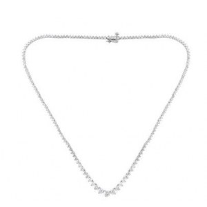 RIVERA NECKLACE IN 14K WHITE GOLD WITH LAB GROWN DIAMONDS - 23 - RIVERA NECKLACE