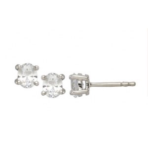 BOUCLES D'OREILLES EN OR 0.60 GR AVEC DIAMANTS ER230020-050 LAB