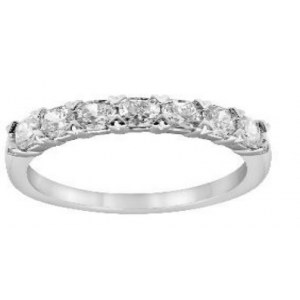 BAGUE EN OR AVEC DIAMANTS 3.20 GR - 65 - BANDEAU 7 PIERRES