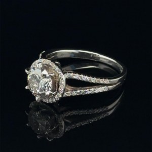 BAGUE EN OR BLANC AVEC DIAMANTS POUR 1,25 CT - RNG30409