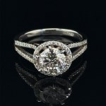 BAGUE EN OR BLANC AVEC DIAMANTS POUR 1,25 CT - RNG30409