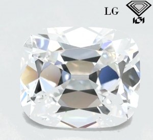 DIAMOND 0.60 CT D VVS1 - LAB GRONW - CUSHION - IGI