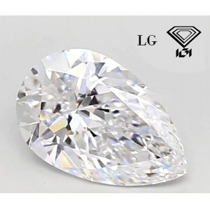 DIAMOND 1.50 CT D IF LAB GROWN - PEAR - IGI