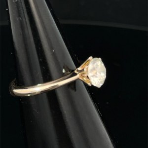 SOLITAIRE RING WHITE GOLD 1 CT D IF -TIF LG