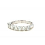 14K WHITE GOLD RING 2.72 GR HALF ETERNITY WITH NATURAL DIAMONDS 1.27 CARATS - RNG40804