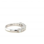 14K WHITE GOLD RING 2.72 GR HALF ETERNITY WITH NATURAL DIAMONDS 1.27 CARATS - RNG40804