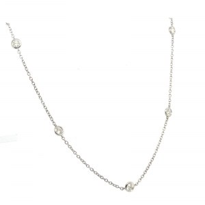 NECKLACE IN WHITE GOLD 4.37 GR WITH DIAMONDS - DH-P230