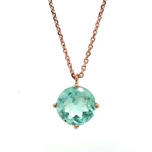 NECKLACE IN 14K ROSE GOLD 2.46 GR WITH DIAMONDS FOR 2.26 CARATS - PND40301
