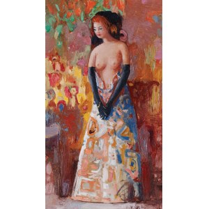 Jerzy Wiktor JĘDRZEJAK, DZIEWCZYNA I KWIATY, 2005