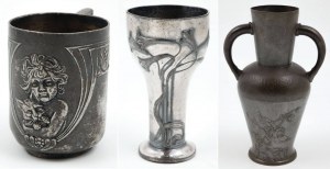 THREE SECESSIONAL VESSELS, circa 1900.