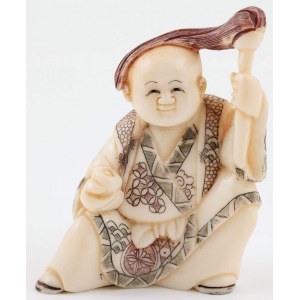 NETSUKE, FIGURA MUŽE, Japonsko, 19. / 20. století.