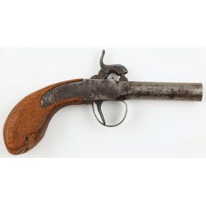 PISTOLET PODRÓŻNY Z ZAMKIEM KAPISZONOWYM SKRZYNKOWYM, ok. 1850