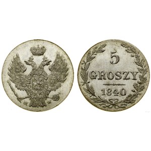 Poland, 5 groszy, 1840 MW, Warsaw