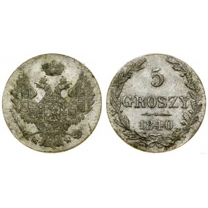 Poland, 5 groszy, 1840 MW, Warsaw