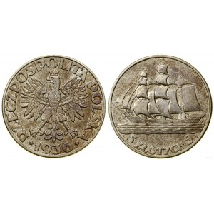 Poľsko, 5 zlotých, 1936, Varšava