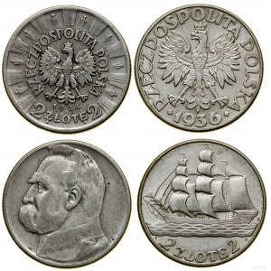 Poland, 2 x 2 gold, 1934 and 1936, Warsaw