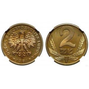 Pologne, 2 zlotys, 1981, Varsovie